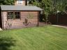 Log cabin and decking installed