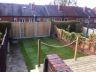 New fence and lawn turf
